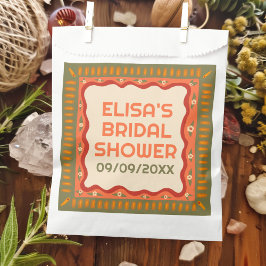 レトロボホおもしろい手作りカスタムブライダルシャワー フェイバーバッグ