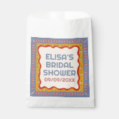 レトロボホおもしろい手作りカスタムブライダルシャワー フェイバーバッグ (正面)