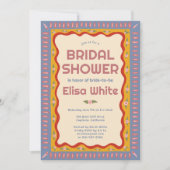 レトロボホおもしろい手作カスタムりQRブライダルシャワー 招待状 (正面)