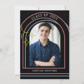 レトロボホアルチ&スターズ写真卒業パーティー 招待状 (正面)