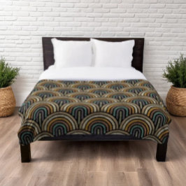 レトロボホアーチパターン フリースブランケット