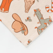 レトロボホウエスタンクリスマスデザートカボスパターン フリースブランケット (角)