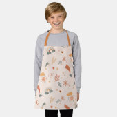 レトロボホウォーターカラーレインボーニュートラル エプロン (着用した状態)