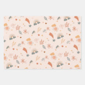 レトロボホウォーターカラーレインボーニュートラル ラッピングペーパーシート (正面)