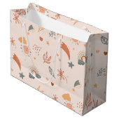 レトロボホウォーターカラーレインボーニュートラル ラージペーパーバッグ (正面アングル)