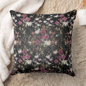 レトロボホエレガントワイルドフラワー クッション (ブランケット)