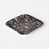 レトロボホエレガントワイルドフラワー ペーパープレート (傾斜あり)