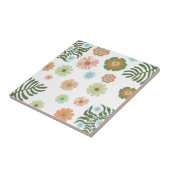 レトロボホカラフルフローラスタイリッシュ植物 タイル (側面)