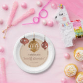 レトロボホクリスマスオーナメント ブライダルシャワー ペーパープレート (パーティー)