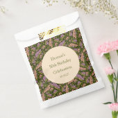 レトロボホグリーンカワイイカスタムフローラ50誕生日 フェイバーバッグ (封をした状態)