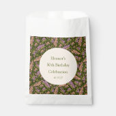 レトロボホグリーンカワイイカスタムフローラ50誕生日 フェイバーバッグ (正面)