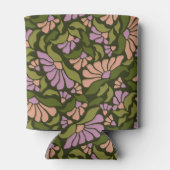 レトロボホグリーンカワイイカスタムフローラ50誕生日 缶クーラー (裏面)