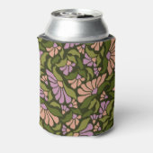 レトロボホグリーンカワイイカスタムフローラ50誕生日 缶クーラー (缶裏面)