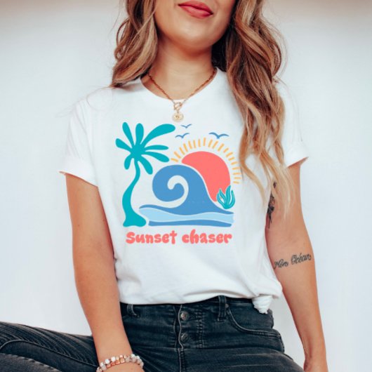 レトロボホサマーサンセットチェザー Tシャツ