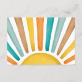 レトロボホサンシャインブックス男の赤ちゃん エンクロージャーカード (裏面)