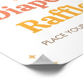 レトロボホサンシャインベビーシャワーおむつラッフル ポスター (角)