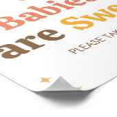 レトロボホサンシャインベビーシャワーベビーは甘い ポスター (角)