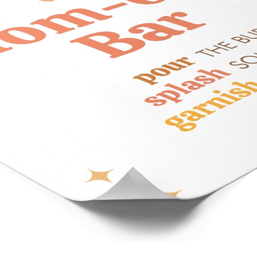 レトロボホサンシャインベビーシャワーマママオサバー ポスター (角)