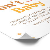 レトロボホサンシャインベビーシャワー言わないベビー ポスター (角)