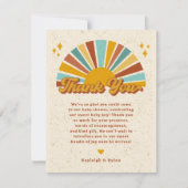 レトロボホサンシャインベビーシャワー サンキューカード (正面)