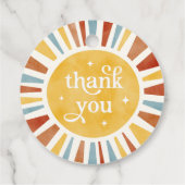 レトロボホサンバーストサンバーストサンバーストサンキューメッセージカード フェイバータグ (裏面)