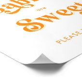 レトロボホサンベビーは甘いトリートカフェサインである ポスター (角)