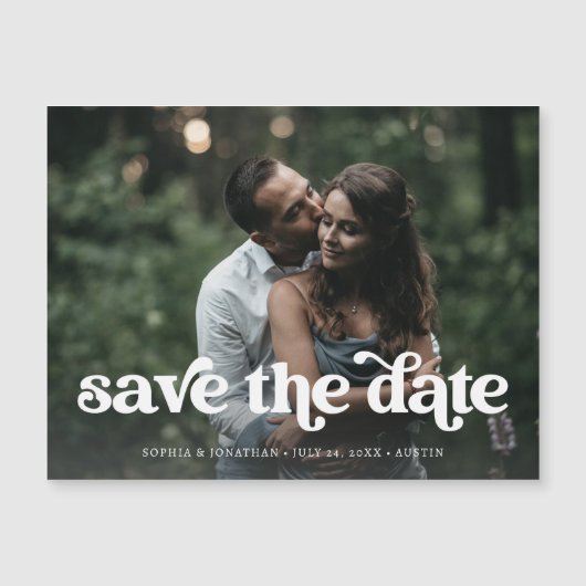 レトロボホタイポグラフィと写真 |日付の保存 (正面)