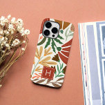 レトロボホテラコタフローラシシンプルックモノグラム iPhone 15 PRO MAXケース<br><div class="desc">レトロボホテラコタシンプルフローラシックなモノグラムiPhone 15 Pro Maxケース。女の子、娘カスタム、あなたの友人や役員への贈り物として完璧。</div>