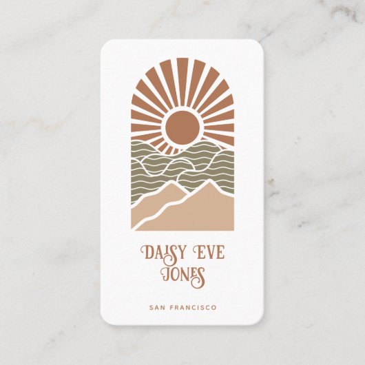 レトロボホテラコッタアンドセージサンマウンテン 名刺 (正面)