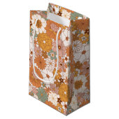 レトロボホテラコッタフローラフラワーズボヘミアン スモールペーパーバッグ (正面アングル)