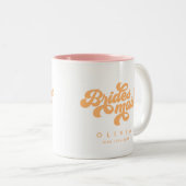 レトロボホデイジーブリッパーソナライズされたズメイドギフト ツートーンマグカップ (正面右)