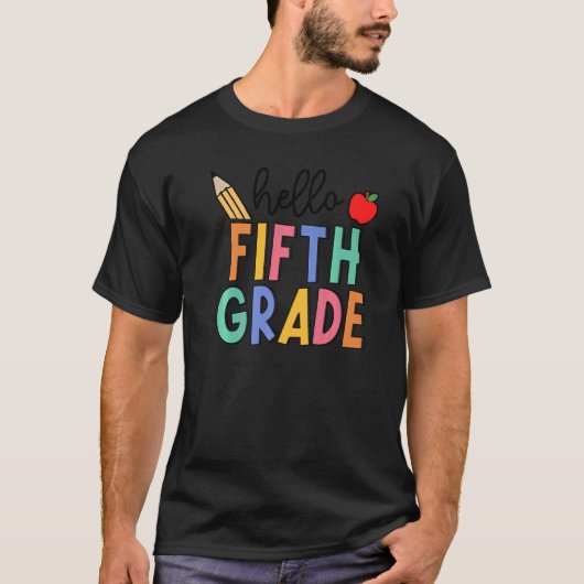 レトロボホハロー5年生おもしろい5年生バックT Tシャツ (正面)