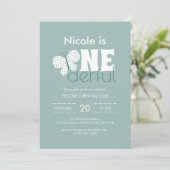 レトロボホバタフライ1stバースデーダスティブルー 招待状 (スタンド正面)