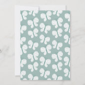 レトロボホバタフライ1stバースデーダスティブルー 招待状 (裏面)