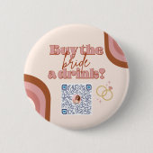 レトロボホバチェロレッテベンモQRコードピン 缶バッジ (正面)