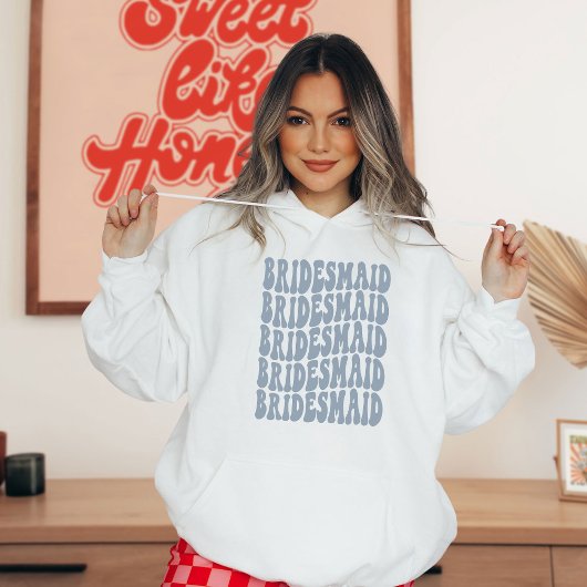 レトロボホパーソナライズされたダスティブルーブルーバチェロレッテ パーカ