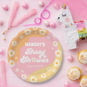 レトロボホヒッピーデイジーブライダルシャワーデコレーション ペーパープレート (パーティー)