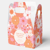 レトロボホピンクフローラカスタムベビーシャワー感謝してい フェイバーボックス (オープン)