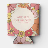 レトロボホピンクフローラグルーヴィバルミツワーカスタム 缶クーラー (正面)