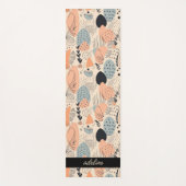 レトロボホピーチブルー抽象芸術シェイプパーソナライズされた ヨガマット (正面)