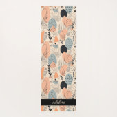 レトロボホピーチブルー抽象芸術シェイプパーソナライズされた ヨガマット (裏面)