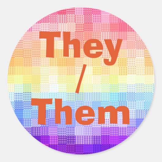 レトロボホファンキーゼノ予測できなジェンダープレイドプライド ラウンドシール (正面)