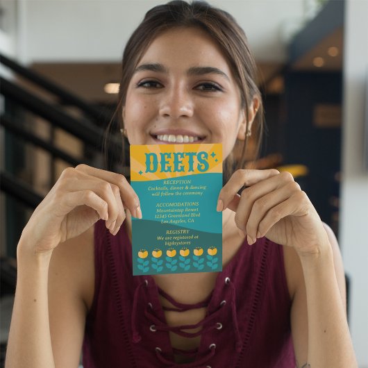 レトロボホフローラはっきりした&ブライト春の結婚式 エンクロージャーカード