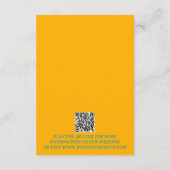 レトロボホフローラはっきりした&ブライト春の結婚式 エンクロージャーカード (裏面)