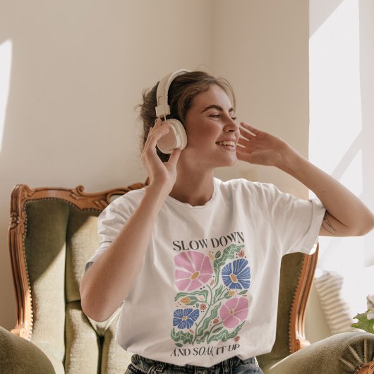 レトロボホフローラインスピレーション引用文 Tシャツ