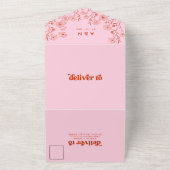 レトロボホフローラオールインワン結婚式招待状 オールインワン招待状 (外側)