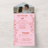 レトロボホフローラオールインワン結婚式招待状 オールインワン招待状 (内側)