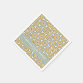 レトロボホフローラパステルカスタムホテルベビーシャワー スタンダードカクテルナプキン (角)