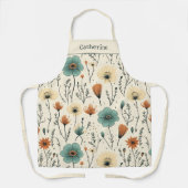レトロボホフローラパステル名 エプロン (正面)