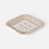 レトロボホフローラベビーシャワー男女兼用 ペーパープレート (傾斜あり)